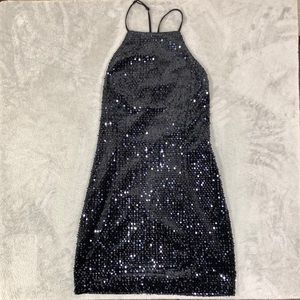Express Black Sequins dress